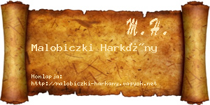 Malobiczki Harkány névjegykártya